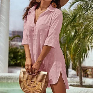 Valentina - Camisa oversize elegante con abertura lateral