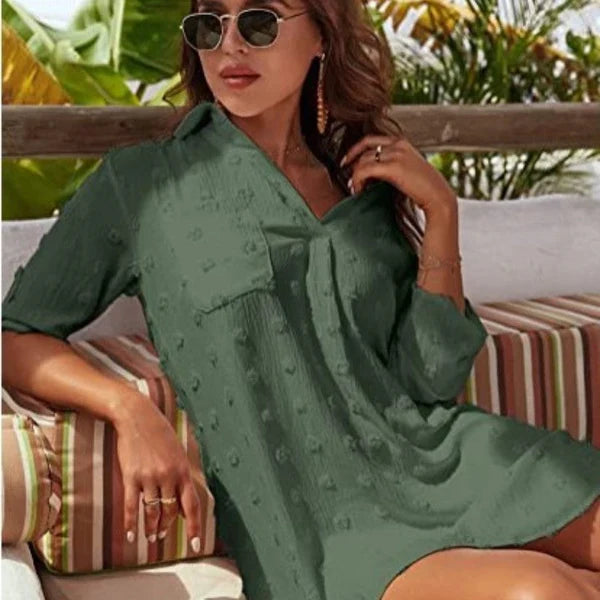 Valentina - Camisa oversize elegante con abertura lateral