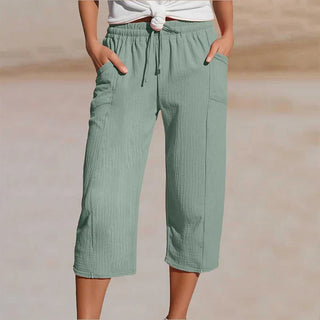 Amelia - Pantalones cortos plisados lisos
