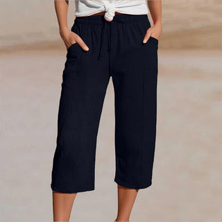 Amelia - Pantalones cortos plisados lisos
